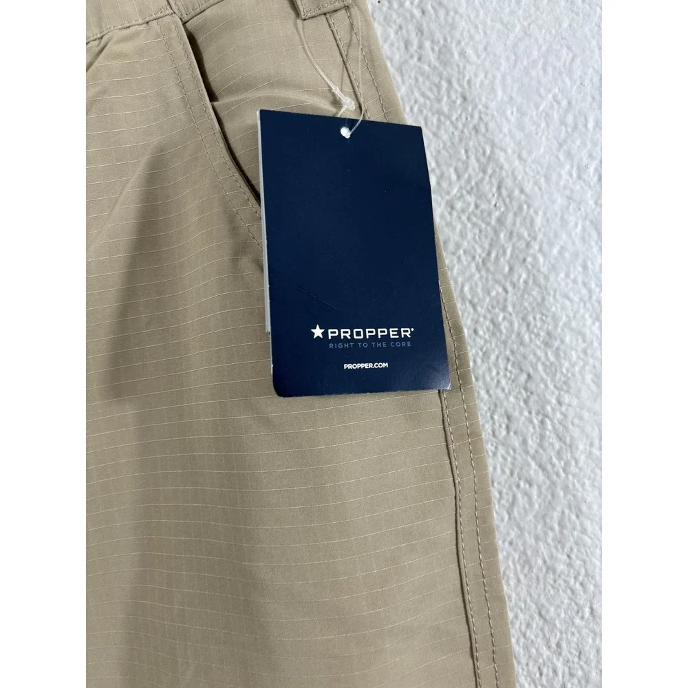 Propper Pants Mens 32x34 Khaki EdgeTec Ripstop‎ Tactical Work Slider Waist F5906